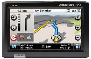 Medion GoPal P5430: 5 Zoll Design GPS Navigationssystem bei Aldi