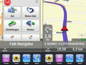 Falk Navigator Software für iPhone