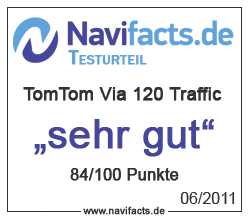 TomTom Via 120 Traffic Testergebnis