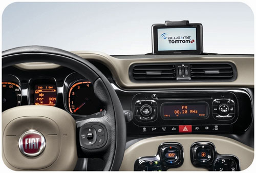 Blue&Me TomTom Live Navigationslösung im Fiat Panda